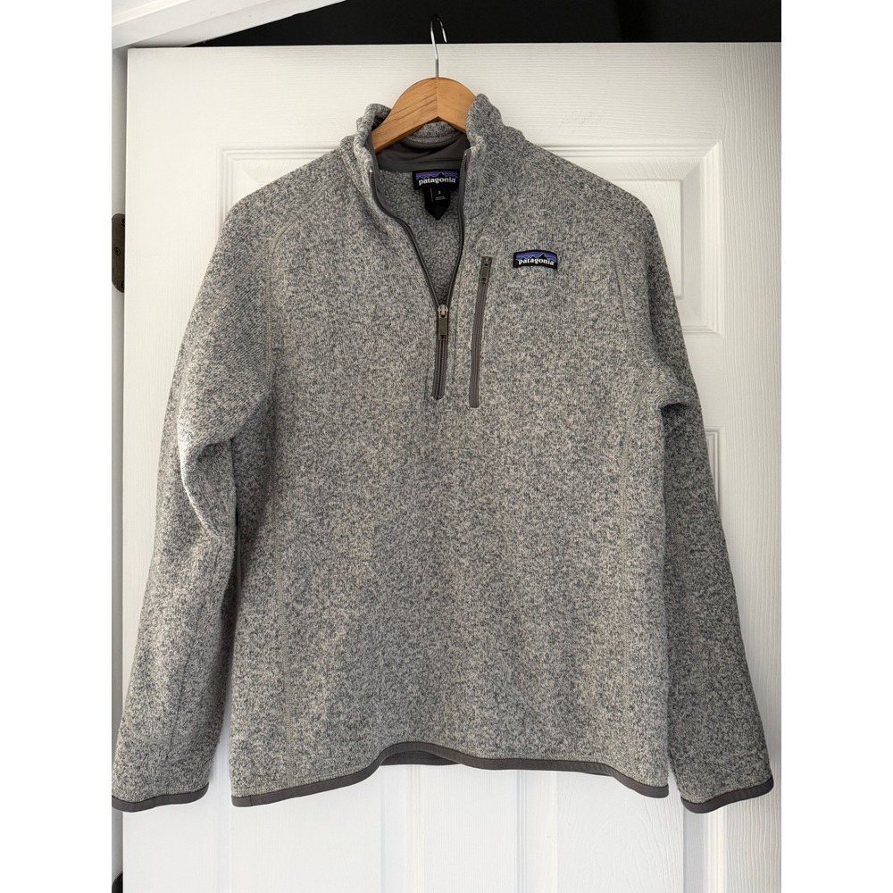 Patagonia Womens 1/4 Zip Gray Pullover Sweater Outdoors Active